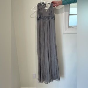 Grey silk dress